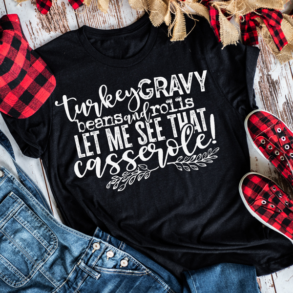 Turkey gravy beans and rolls let me see that casserole - 1