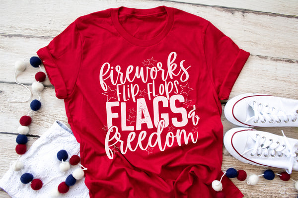 Fireworks flip flops flags freedom - 1