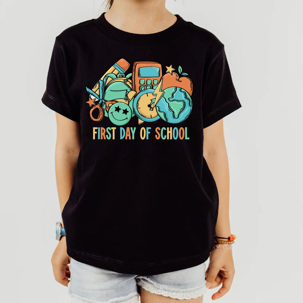 First day of school - green supplies - 1