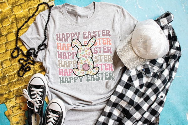 Pastel leopard bunny happy Easter - 1