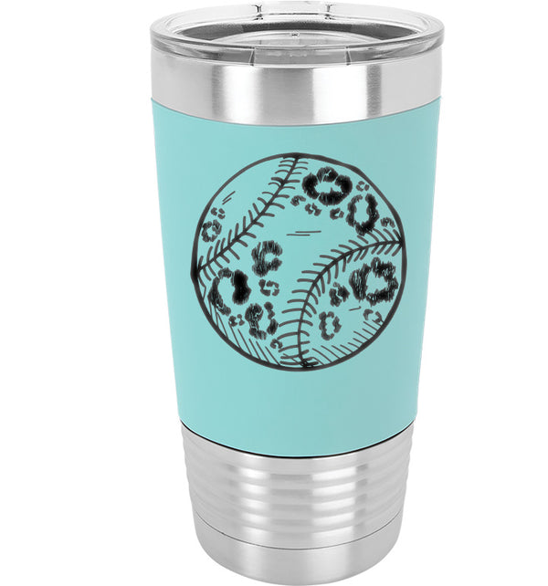 Leopard baseball tumbler - 1