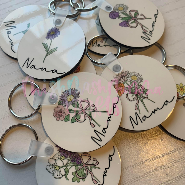 *CUSTOMIZED* birth month keychains - 1