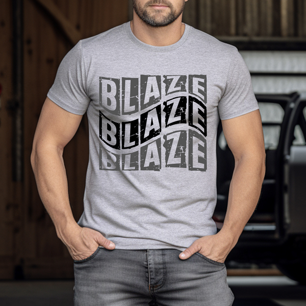 Grunge wave mascot tee (white or black - 44