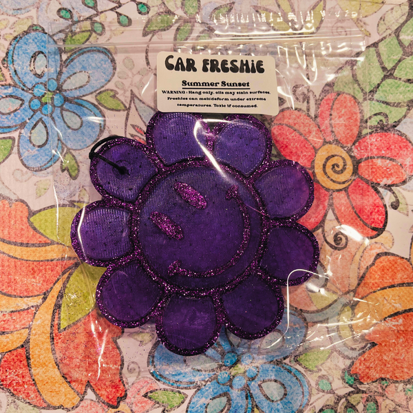 Purple happy flower freshie - Summer sunset - 1
