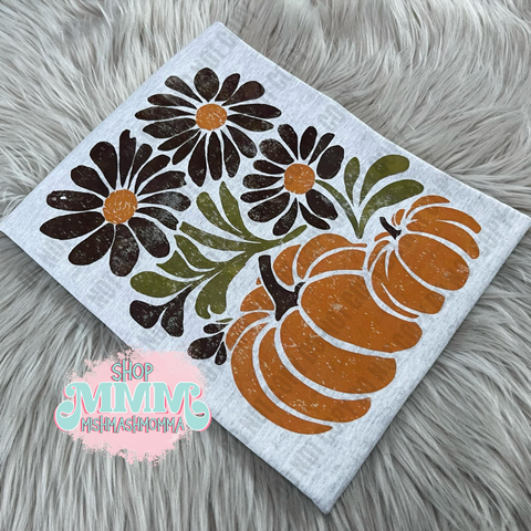 White floral Pumpkin