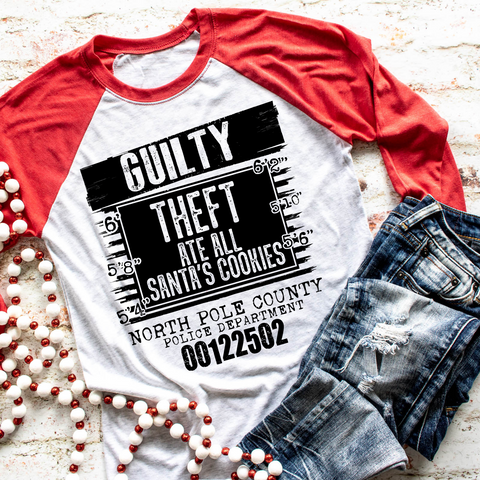 Guilty of theft - eating Santa's cookies