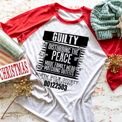 Guilty of disturbing the peace - making family wear matching outfits