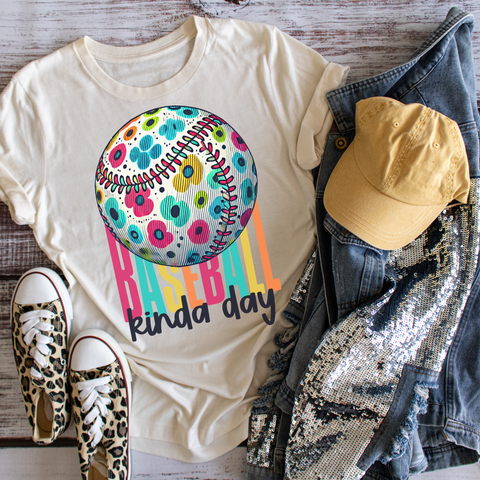 Baseball kinda day colorful