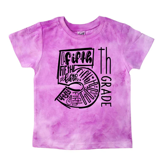 *Tie Dye* grade back to school t-shirt - 7