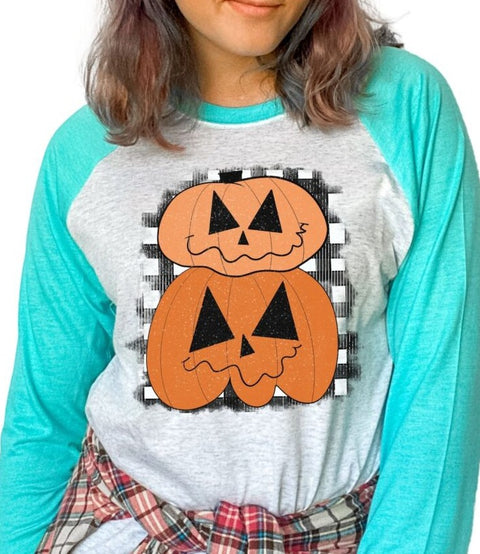 Stacked jack-o-lanterns