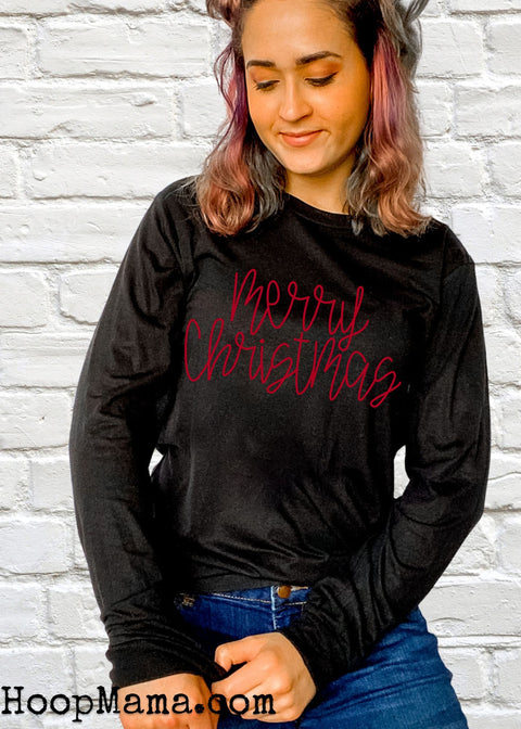 Simple red merry Christmas
