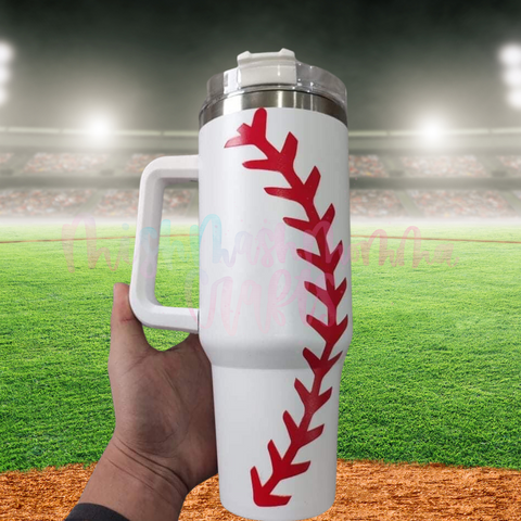 40 oz baseball tumbler