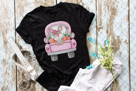 Pink bunny truck