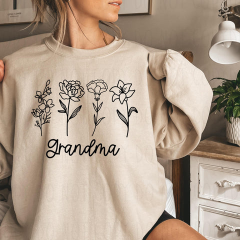Custom birth month flower shirt - 0